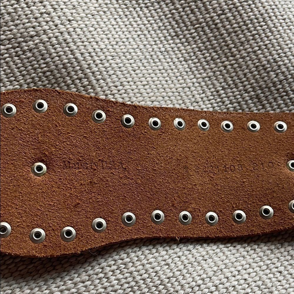 Ralph Lauren Brown Leather Belt with Silver Accents - Picture 8 of 10